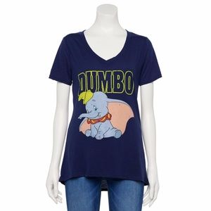 Juniors' Disney's Dumbo V-Neck Tee XS